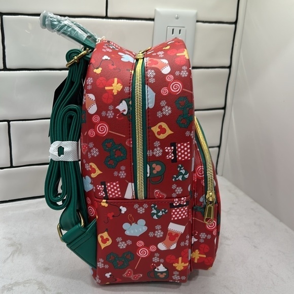 Loungefly Disney Mickey Mouse Holiday Sweets & Treats Mini Backpack NWT! main image 16
